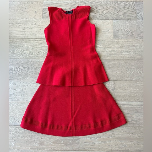 Armani Exchange Dresses & Skirts - Armani Exchange Red Peplum Tiered Cocktail top and skirt set